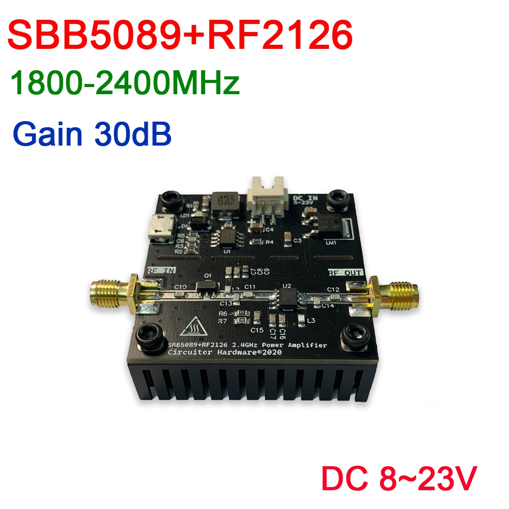 SBB5089 + RF2126 1 8 GHZ ~ 2 4 GHz 1W RF усилитель мощности DC 8-23V 12V для 4G wifi Bluetooth | Инструменты