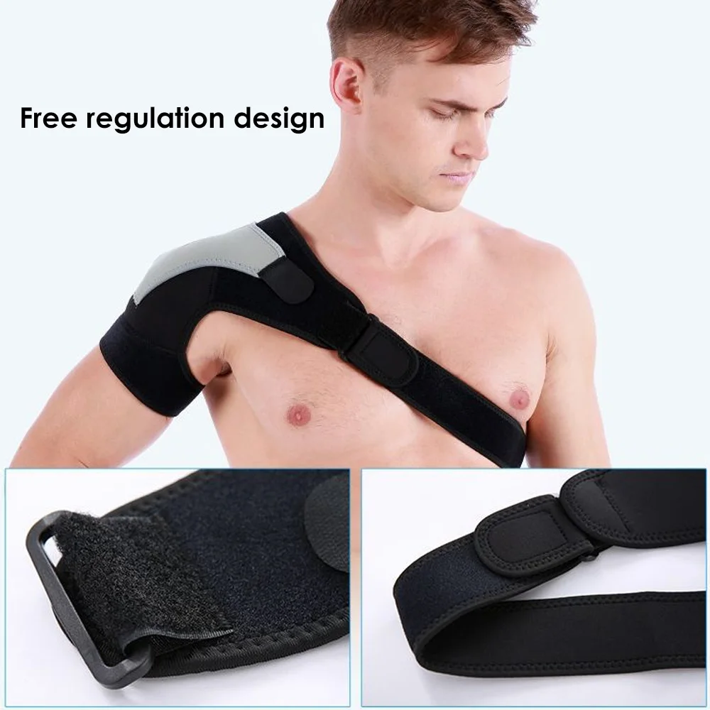 

Adjustable Left Right Shoulder Support Bandage Protector Brace Strap Shoulder Wrap Sport Equipment