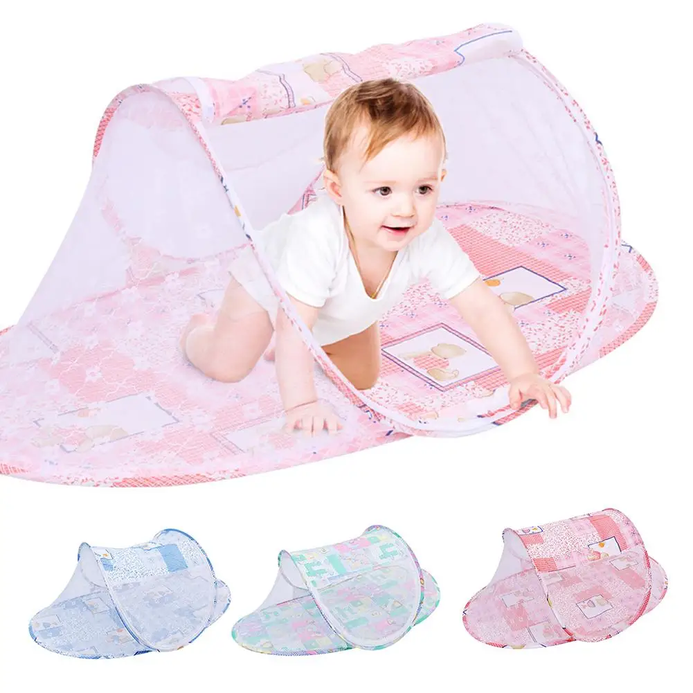 Portable Baby Bedding Crib Netting Folding Baby Mosquito Nets Bed Kids Infant Bed Sleeping Cushion For 0-3 Years Old Children