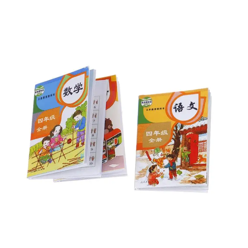 

1/12 миниатюрная школьная книга для кукольного домика учебники язык Математика английская модель цветные страницы кукольный домик мебель шк...