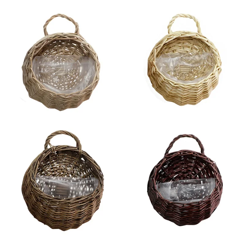 Rattan Hanging Plant Planting Flower Pot Seagrass Wickerwork Basket Storage Laundry Cesta Mimbre Home Garden Decorative | Дом и сад