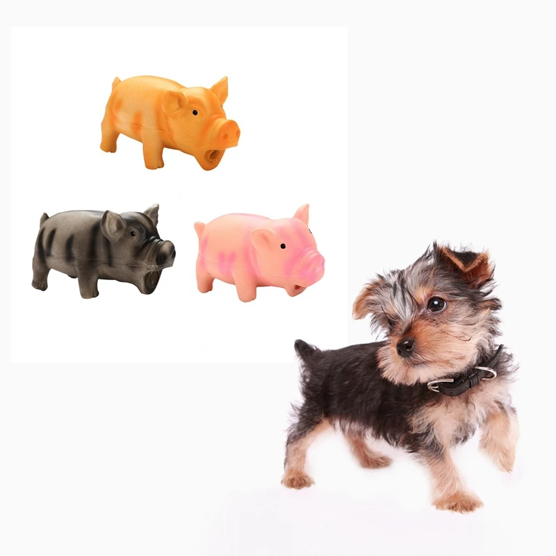 

Squeak Latex pig Toy Lovely pig Sets Pet Interactive Play