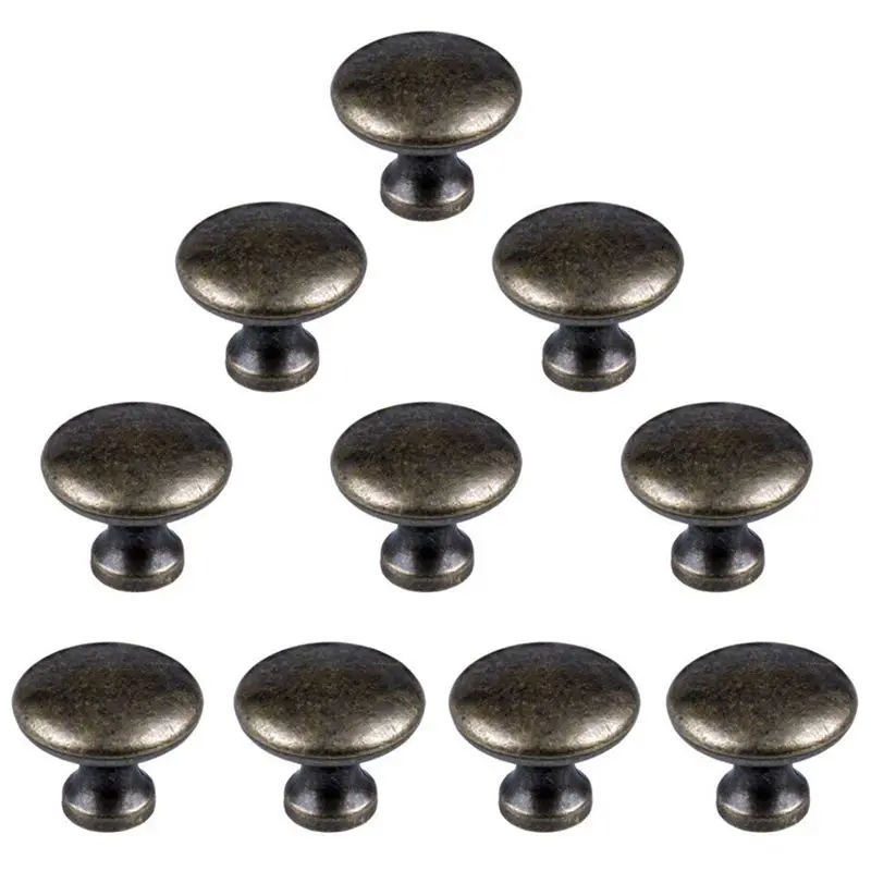 10x винтажный Бронзовый стиль оцинкованный круглый котелок для шкафов ящиков