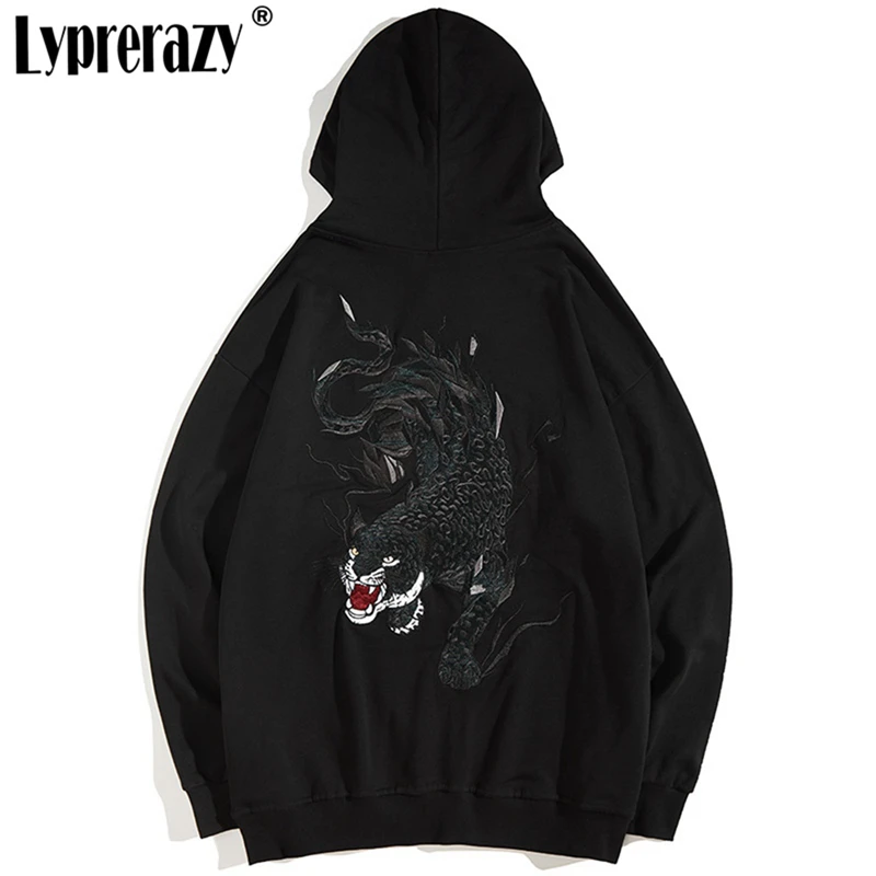 

Толстовки lypre azy Мужская модная уличная одежда в китайском стиле с вышивкой тигра, хип-хоп, толстовка в стиле "кэжуал", Свободный пуловер, унис...
