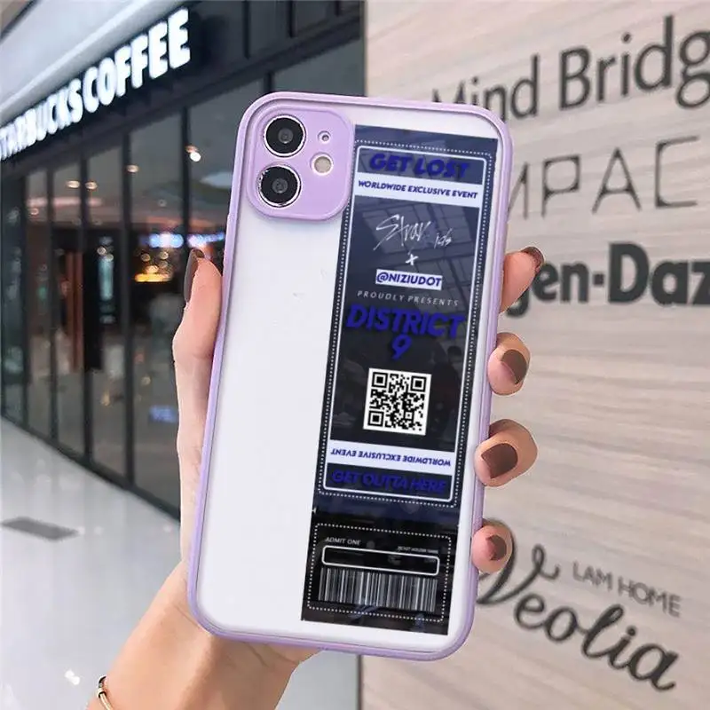 

Kpop Stray Kids Air tickets Phone Case matte transparent For iphone 7 8 11 12 plus mini x xs xr pro max cover