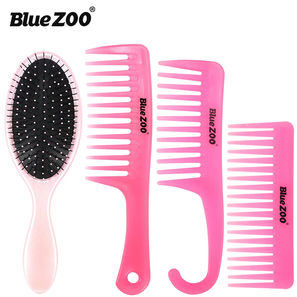 4 комплекта голубой зум-гребень ярких цветов 3 цвета большая Расческа с широкими