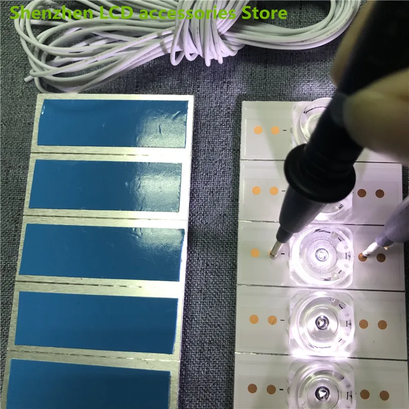 80 шт 6V SMD лампы бусины с оптический объектив фильтра для Светодиодный ТВ ремонт TCL