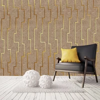 custom photo wallpaper 3d embossed abstract geometric gold striped mural modern living room sofa tv background wall art painting