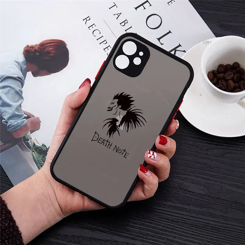 

Death Note Anime Phone Case matte transparent For iphone 7 8 11 12 plus mini x xs xr pro max cover