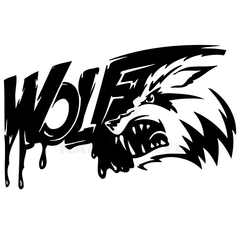 

Fashion Personality BLOODY ANGRY WOLF TEETH Vinyl Decal Car Window Sticker Black/Silver Sunscreen Waterproof 20CMX12.5CM