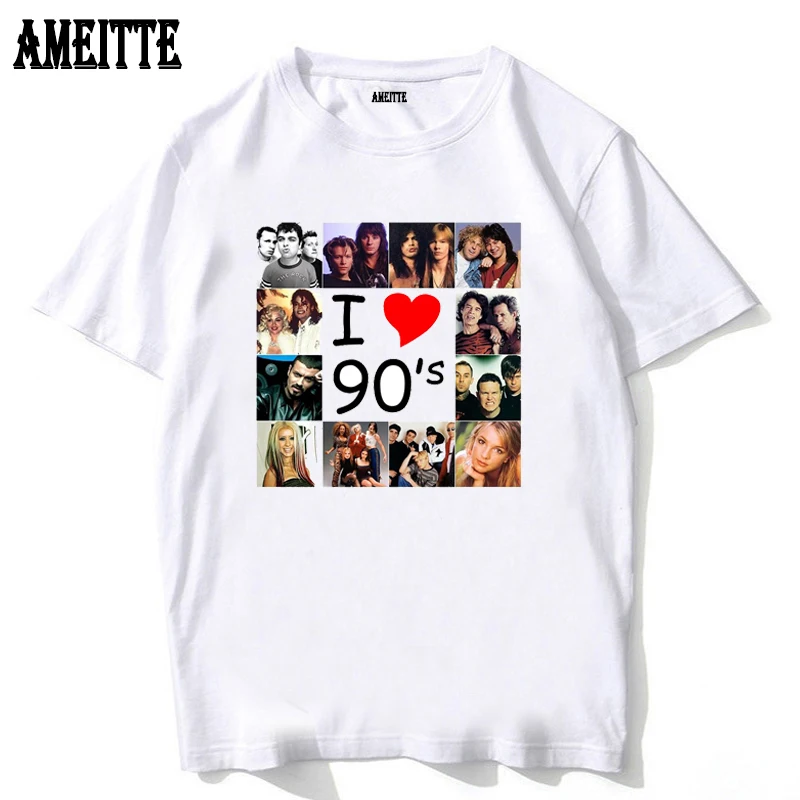 Новинка моды летнего сезона мужская рубашка с коротким рукавом надписью I Love 90 х