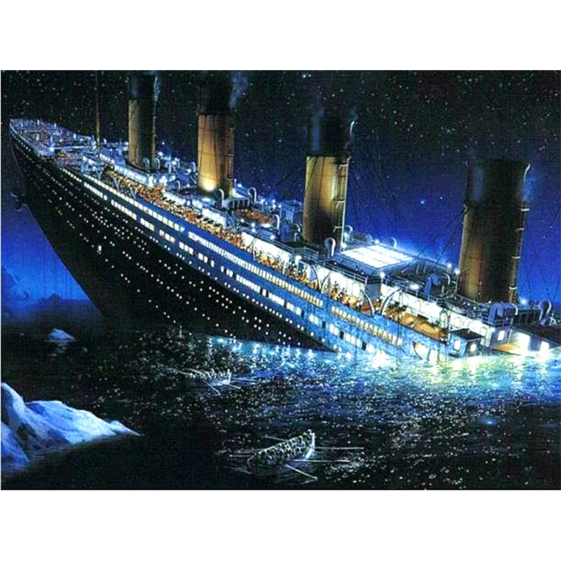 

Diamond Embroidery Sale DIY Diamond Painting Cross Stitch Titanic Needlework Diamond Mosaic Diamant Full Pasted Painting Decor
