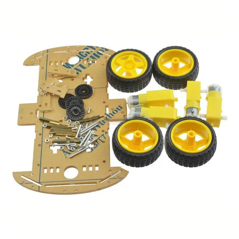 Новый 4WD робот умный автомобиль шасси наборы автомобиля с кодер скорости для Arduino