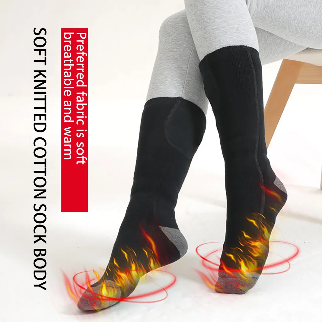 Носки с зарядкой от USB и перезаряжаемой батареей для мужчин женщин зимние теплые