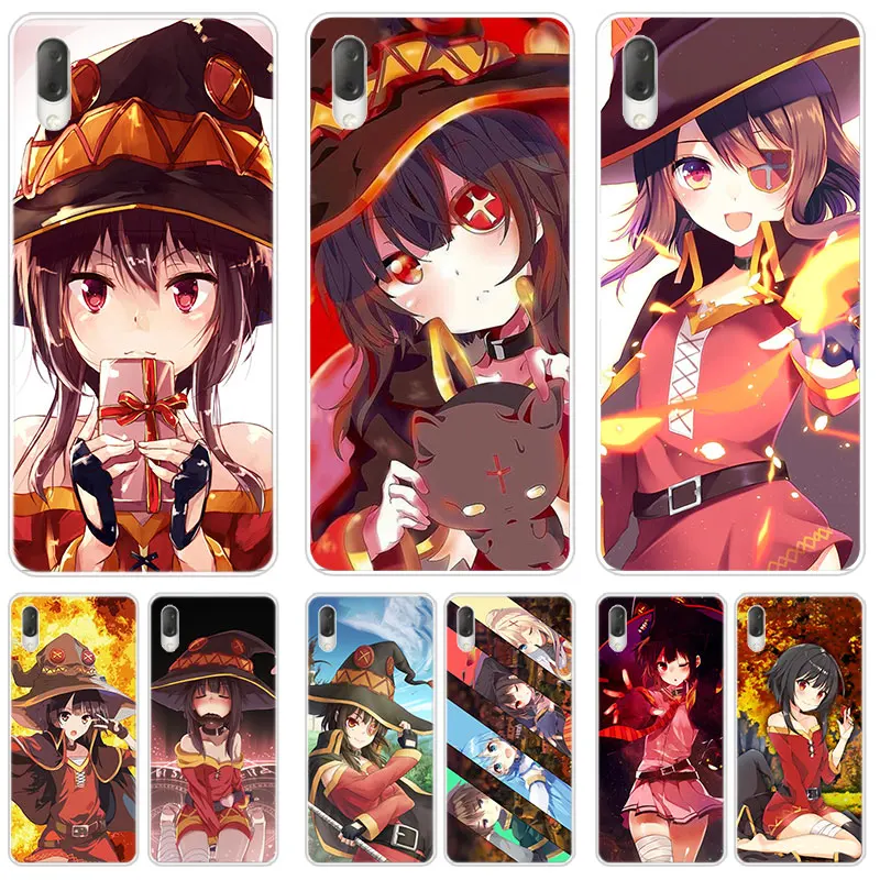 Аниме Konosuba Megumin чехол для Sony Xperia X XA XA1 XA2 Ultra L1 L2 L3 XZ3 M4 Aqua Z3 Z5 Premium E5 XZ XZ1 XZ2 компактный