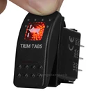 Триммерный тумблер для автомобильной лодки DPDT, 3-позиционный переключатель с красным светодиодом, 7 контактов (ВКЛ) выкл (ВКЛ), 12 В, 20 А, 24 В, 10 А