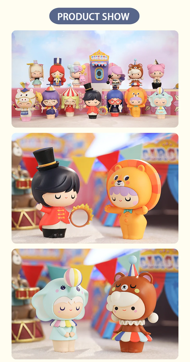 POPMART куклы Momiji Цирк серии игрушки фигурка подарок на день рождения Детская игрушка