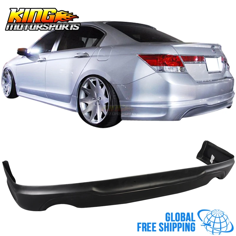 Подходит для 11 12 Honda Accord Sedan 4Dr OE Style задний бампер спойлер Неокрашенный Черный PP