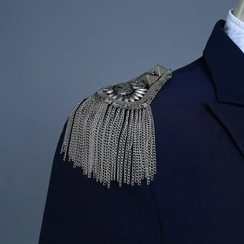 Европейская военная форма мужские костюмы с эполетами и кисточками мужской