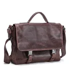 Портфель мужской из натуральной кожи, вместительная сумка-мессенджер для ноутбука и путешествий, саквояж на плечо для работы и работы