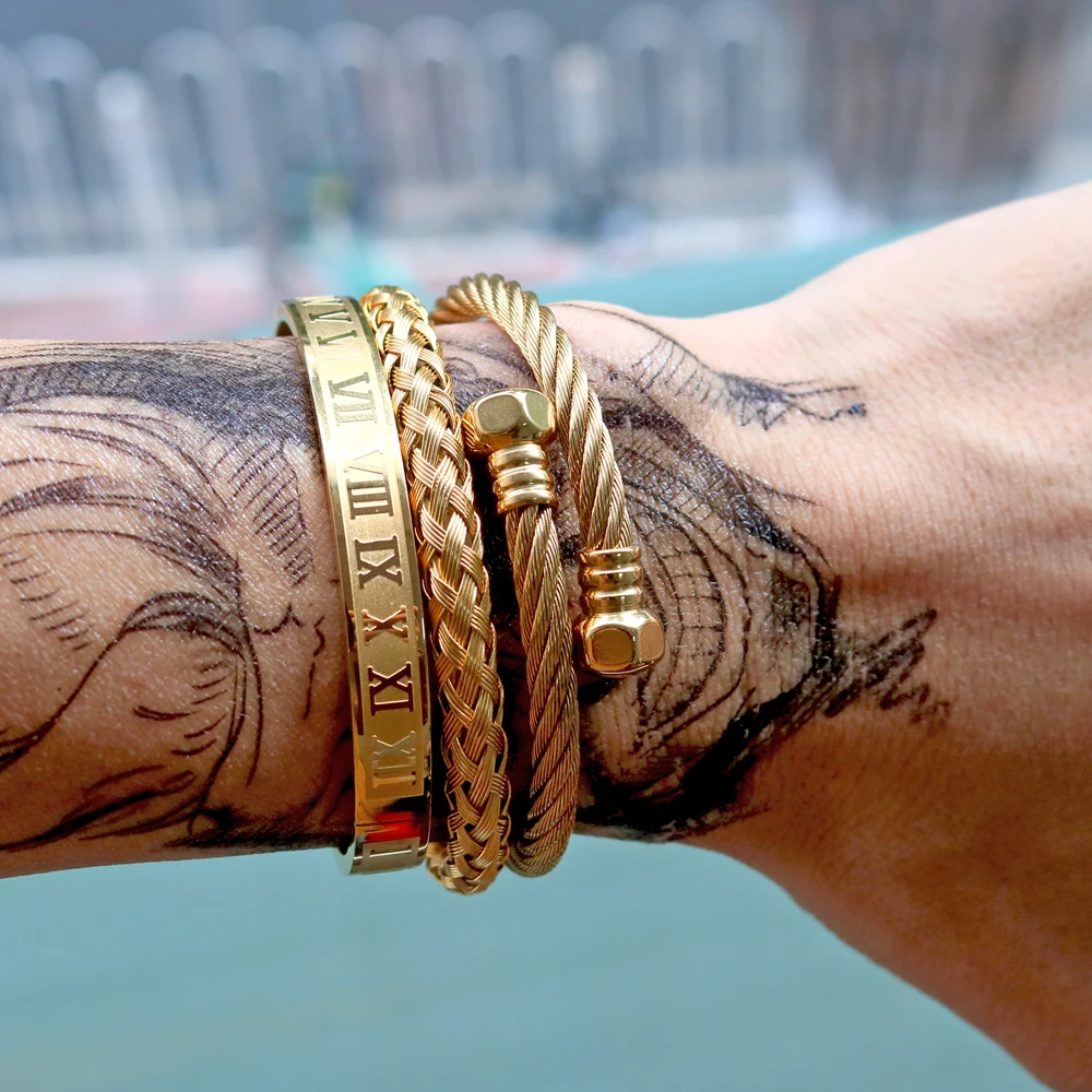 3 шт./компл. королевские римские браслеты и с шестигранной головкой браслет для