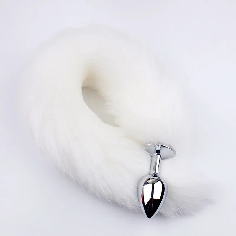 Faux Fox Tail Anal Plug Metal Butt Soft Silicone Fetish Erotic Role Play Insert Sex Toys for Women Couples Adult Game | Красота и