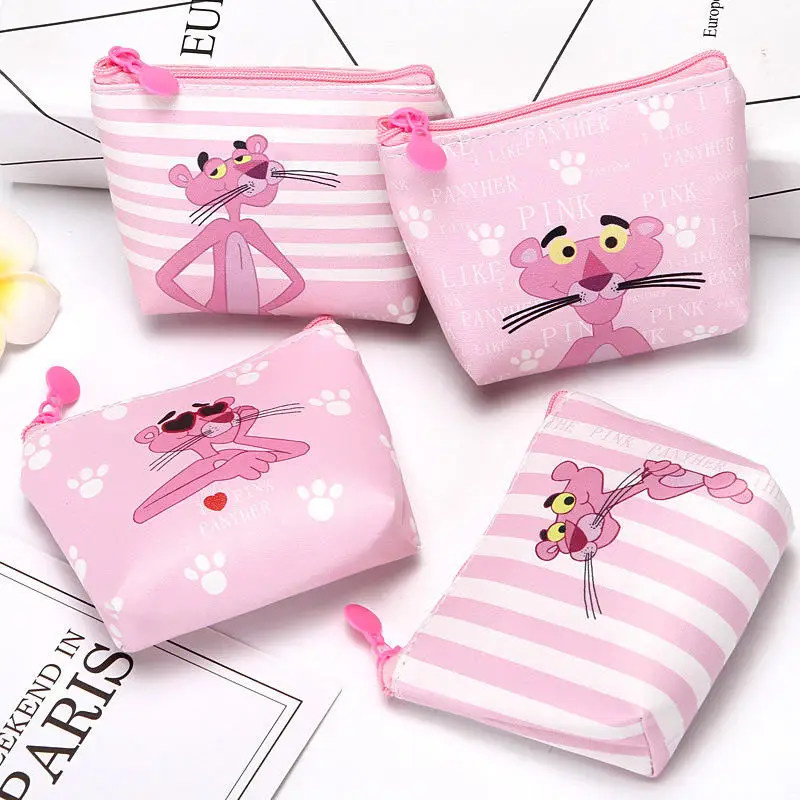 Новый мультфильм Розовая пантера студенческий кошелек Дети PU на молнии для смены