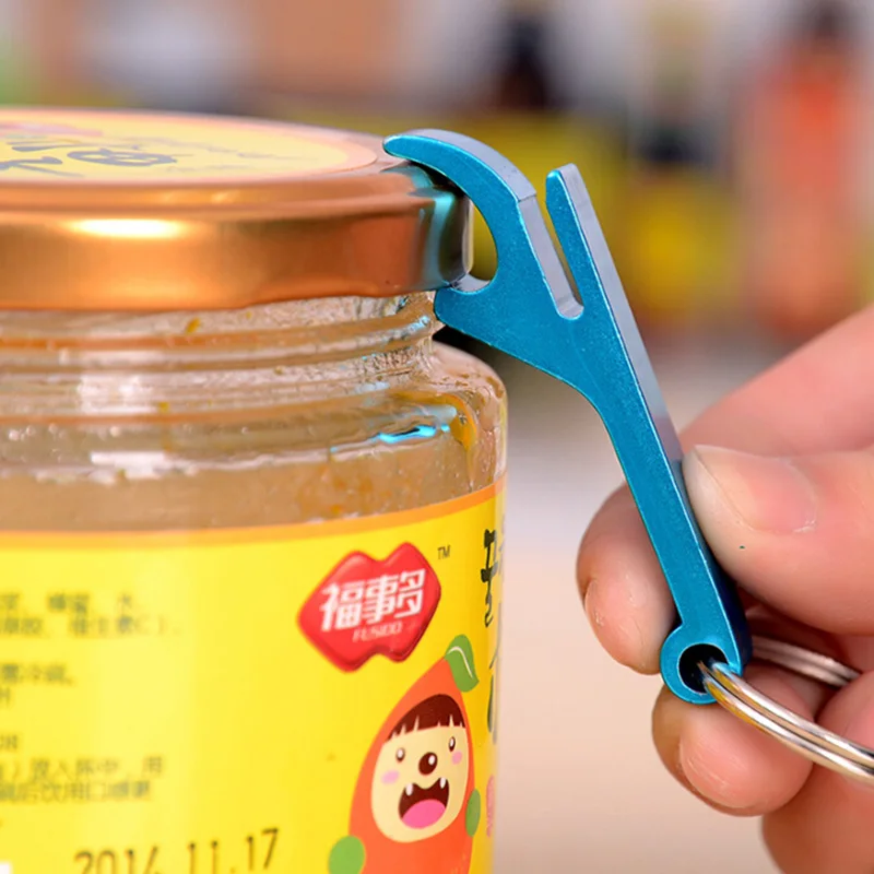 1 шт. портативная открывалка для пивных бутылок брелок 4 в Карманный алюминиевый