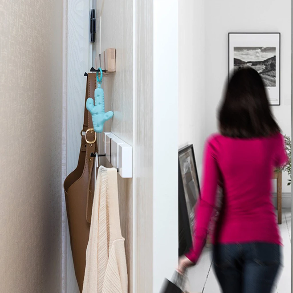 Складная деревянная металлическая настенная вешалка для ванной комнаты ключей