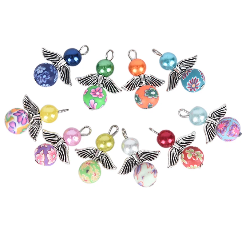 10 шт Полимерная глина Симпатичные Флип-Флоп Очаровательная подвеска ожерелье