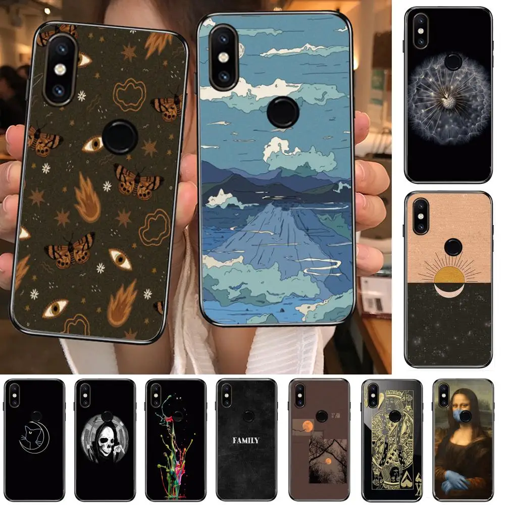 

Boutique Excellent Phone Case For xiaomi M2 C3 X3 F2 Lite NFC 6 5 x Poco k30 Pro Anime Black Cover Silicone Back Pretty