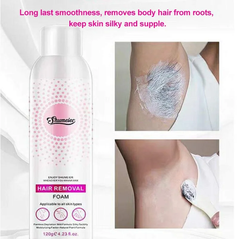 

Professional Painless Hair Removal Cream Permanent Spray Foam Mousse Body Depilatories Gel Cream