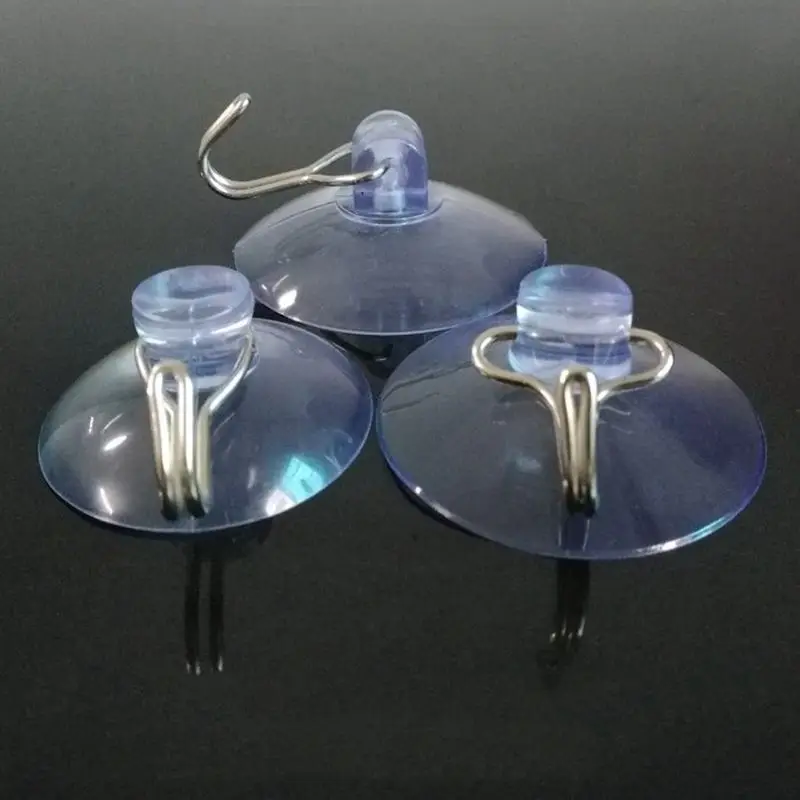 

suction sucker window hooks clear wire hook 32MM ( pack of 10 )