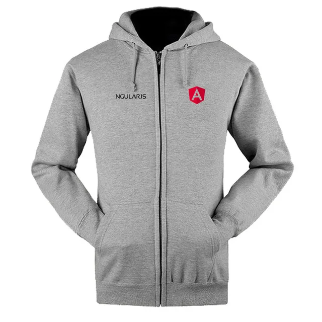 

AngularJS logo zipper sweatshirts coat custom 4S shop zipper hoodie jacket Men fleecel Hooded jacket Hoodies Zipper Hoody