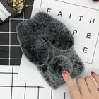 Женские зимние домашние тапочки с милыми кроличьими Зимние теплые плюшевые мобильный телефон чехол для Samsung Галактики M31S M31 M51 M21 M11 A10 A10S A10E A20 A20S A20E A30S чехол