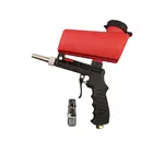 Красный Регулируемый Пескоструйный пистолет 90psi, Портативный Пескоструйный Аппарат, Гравитационный маленький ручной пневматический пистолет-распылитель, набор