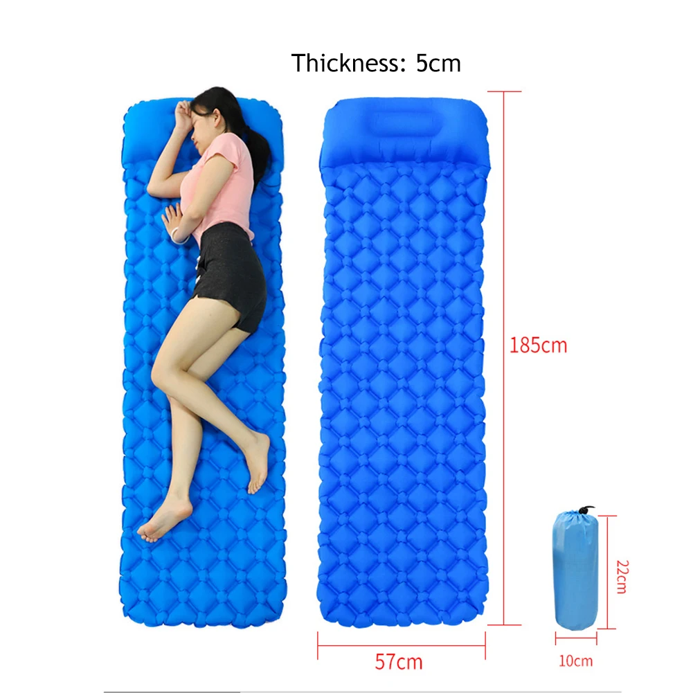 Туристический надувной матрас легкий портативный влагостойкий воздушная
