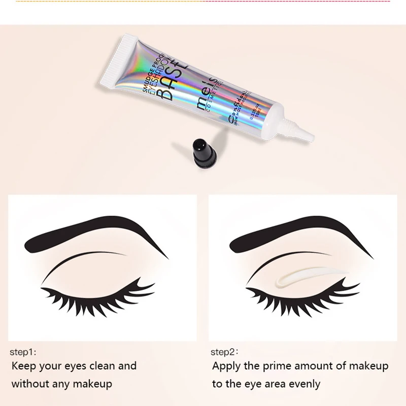 Глаза Макияж Блестящий лак для ногтей стойкие тени век Грунтовка крем