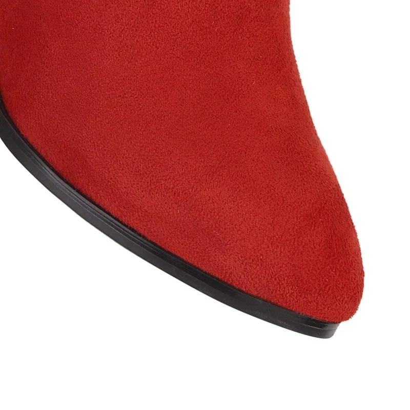 Big Size boots women shoes ankle for ladies Lace side zipper sequined heel | Обувь