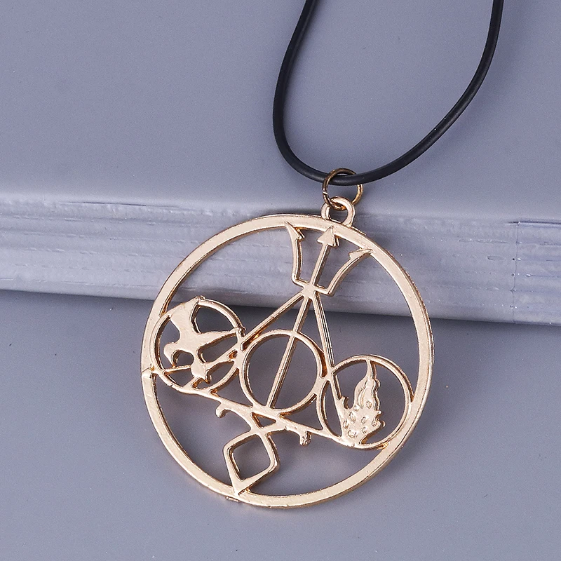 Модные изделия Золотое ожерелье и подвески The Mortal Instruments Hunger Games Divergent Percy Jackson HP для