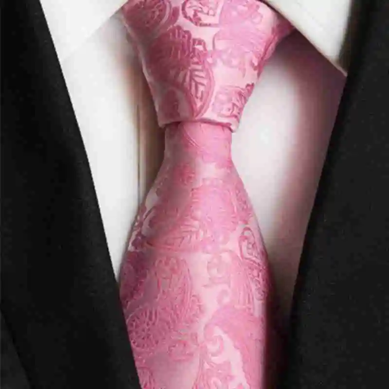 

Men's Tie Blue Red Black Grey Gold Paisley Silk Necktie Cashew Flower Tie