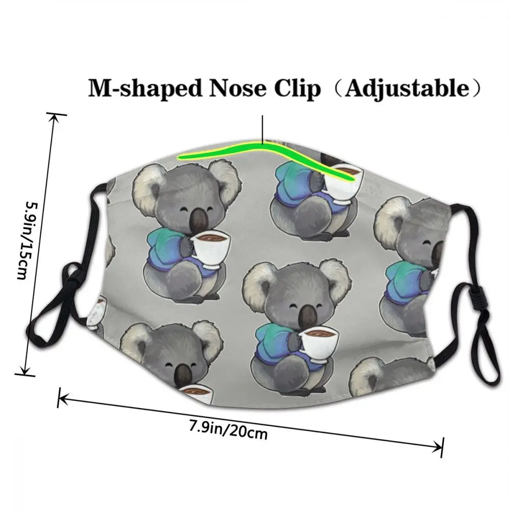Неодноразовая маска для лица с изображением медведя Koala пыленепроницаемый