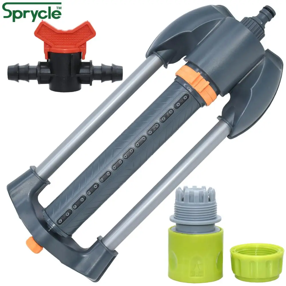 SPRYCLE Automatic Oscillating Sprinkler Sprayer Irrigation Tools 20-Emitters Adjustable Watering Flow Control Garden Lawn Flower