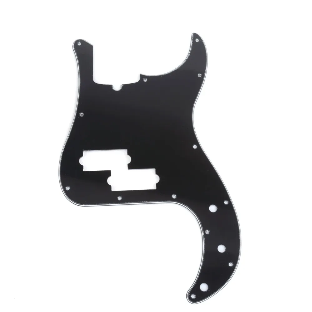 Musiclily Pro 13 отверстиями современный Стиль P Bass накладку для 4 строки Американский Precision Bass, 3Ply черный