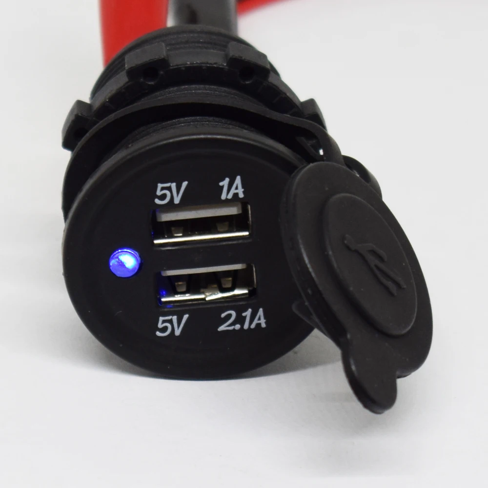 

1 шт., двойной USB-разветвитель для прикуривателя, 12 В