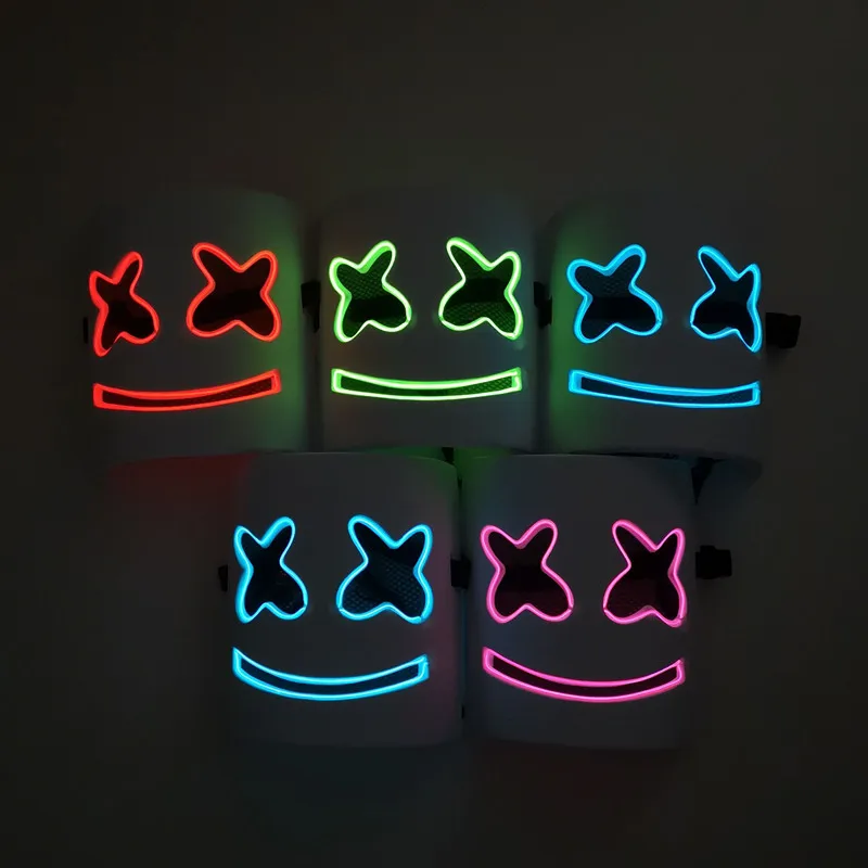Украшение сделай сам DJ EL провода шлем с led подсветкой маска для косплея на