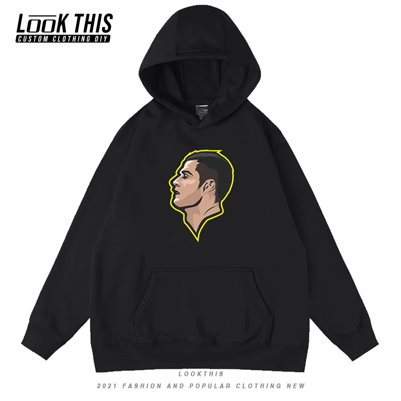 

C Ronaldo Cool Print Outerwear Fleece Hooded Sweatshirt for Children's Clothes Boy Girl Sports Long Sleeve Oversized Hoodies