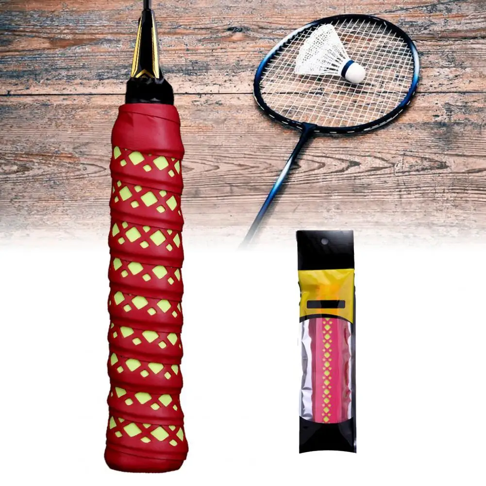 

Racket Grip Tape Skin-friendly Two-tone Anti-slip Eco-friendly Fishing Rods Punching Thicken Racket Grip Bands for Tennis