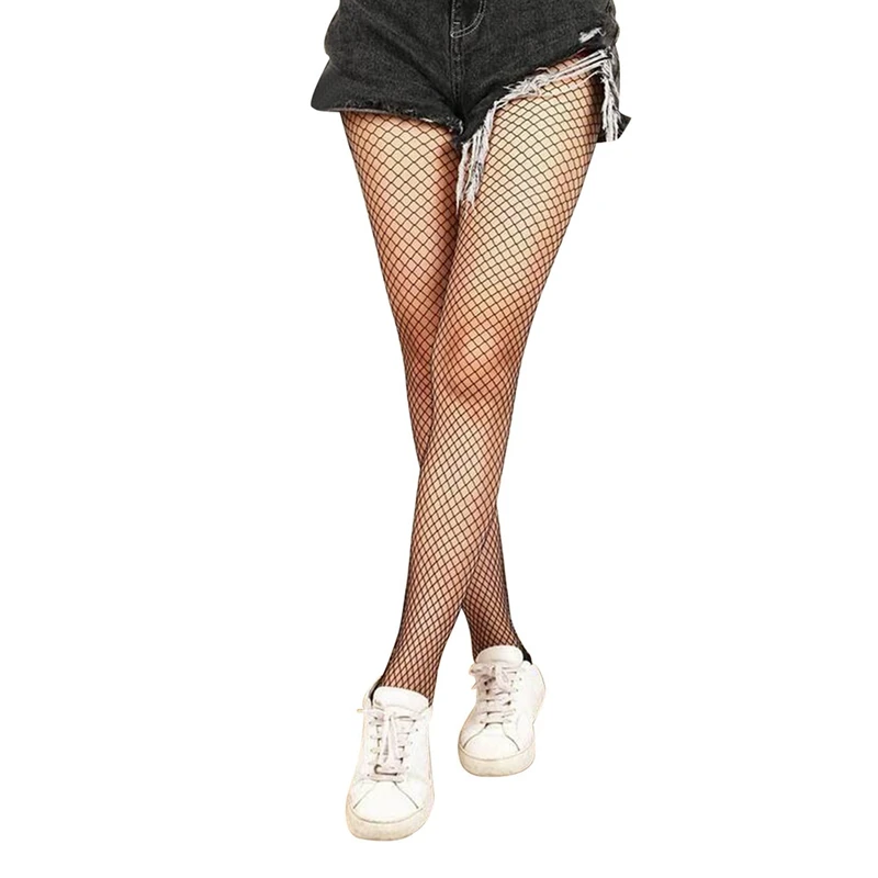 

Female Women Sexy Transparent Slim Fishnet Pantyhose Club Party Net Holes Black Tights Small/Middle/Big Mesh Stocking