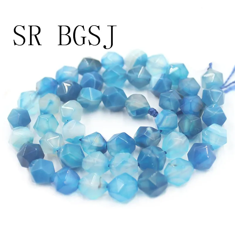 Free Shipping 8mm Faceted Round Polygonal Stripe Agates Agat Onyx Natural Stone DIY Beads Strand 15" | Украшения и аксессуары